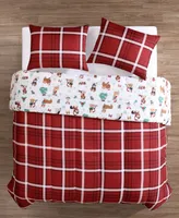 Hallmart Collectibles Holiday Dogs 3-Pc Comforter Sets, Created For Macy's