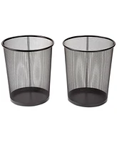 Seville Classics 2-Pk. 6-Gallon Round Mesh Trash Can Recycling Bins