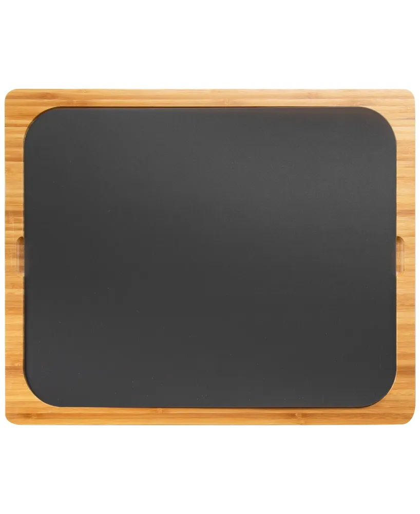 Seville Classics Bamboo Cutting Board & Flexible Food Mats Set