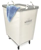Seville Classics Commercial Grade Heavy-Duty Extra-Large Canvas Wheeled Laundry Hamper