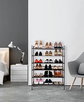 Seville Classics 2-Pk. 3-Tier Stackable 9-Pair Resin Slat Shoe Rack