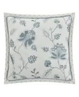 J Queen New York Blue Garden Decorative Pillow, 18" x 18"