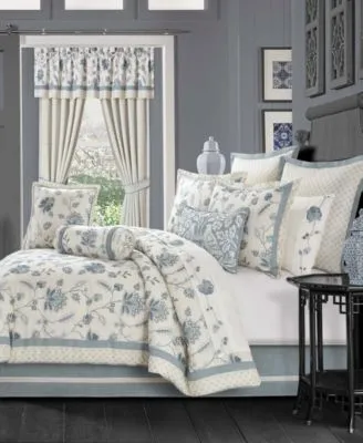 J Queen New York Blue Garden Comforter Sets