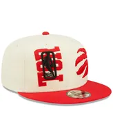 Men's New Era Cream and Red Toronto Raptors 2022 Nba Draft 9FIFTY Snapback Adjustable Hat