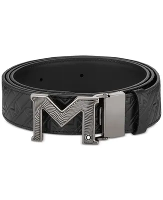 Montblanc Men's M Buckle Reversible Leather Belt