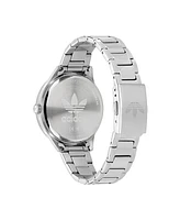 adidas Unisex Three Hand Edition Three Small Silver-Tone Stainless Steel Bracelet Watch 36mm