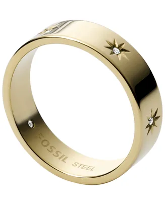 Sutton Shine Bright Stainless Steel Band Ring - Gold