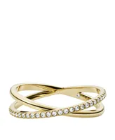 Sadie All Stacked Up Stainless Steel Band Ring - Gold