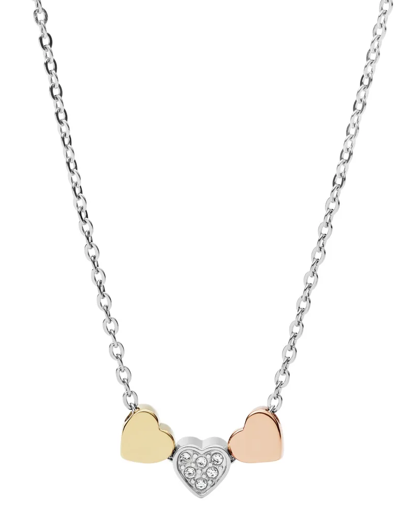 Sutton Heart Steel Necklace - Tri