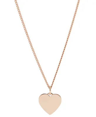 Lane Heart Stainless Steel Necklace - Rose Gold