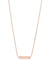 Lane Stainless Steel Bar Chain Necklace - Rose Gold