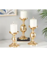 Transitional Candle Holders, Set of 3 - Gold
