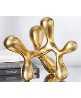 CosmoLiving by Cosmopolitan Contemporary Abstract Sculpture, 9" x 10" - Gold