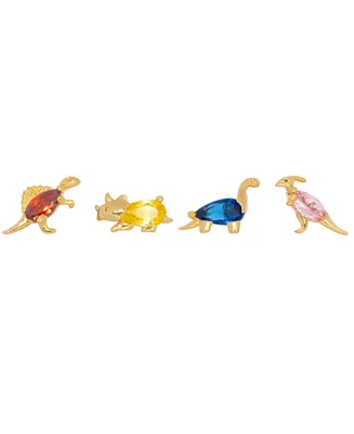 Girls Crew Dinosaur Dance Stud Earrings Set - Gold