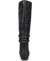 Journee Collection Women's Jayne Wide Calf Slouchy Knee High Boots