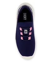 Dkny Big Girls Elastic Laces Slip On Athletic Sneakers