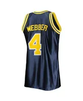 Men's Mitchell & Ness Chris Webber Navy Michigan Wolverines 1991-92 Authentic Throwback College Jersey