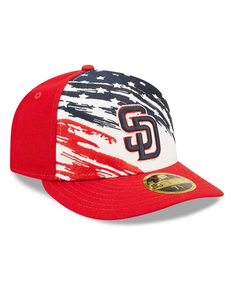 Men's New Era Red San Diego Padres 2022 4th of July Low Profile 59FIFTY Fitted Hat