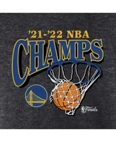 Men's Fanatics Heathered Charcoal Golden State Warriors 2022 Nba Finals Champions Zone Hoops Tri-Blend T-shirt