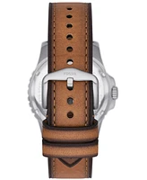 Fossil Men's Fossil Blue Brown Leather Strap Watch, 42mm