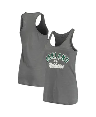 Women's Soft As A Grape Charcoal Oakland Athletics Multi-Count Tank Top