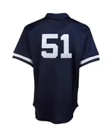 Men's Mitchell & Ness Bernie Williams Navy New York Yankees Cooperstown Mesh Batting Practice Jersey