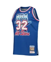 Men's Mitchell & Ness Magic Johnson Royal Western Conference Hardwood Classics 1992 Nba All-Star Game Authentic Jersey