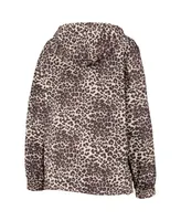 Women's Dkny Sport Leopard New York Knicks Gabriella Windbreaker Half-Zip Hoodie