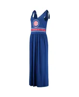 Women's G-iii 4Her by Carl Banks Royal Chicago Cubs Game Over Maxi Dress