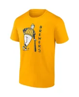 Men's Fanatics Gold Milwaukee Brewers Hometown Collection T-shirt