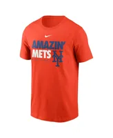 Men's Nike Orange New York Mets Amazin' Mets Local Team T-shirt
