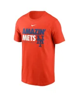 Men's Nike Orange New York Mets Amazin' Local Team T-shirt