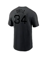 Men's Nike David Ortiz Black Boston Red Sox Name & Number T-shirt