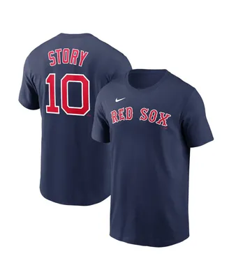 Men's Nike Trevor Story Navy Boston Red Sox Name and Number T-shirt
