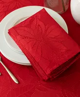 Benson Mills Poinsettia Palace Raised Jacquard Napkins, Set of 4