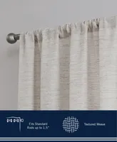 Nautica Caspian Light Filtering Textured Rod Pocket Window Curtain Panel Set