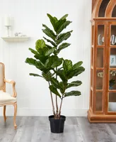 Nearly Natural 65" Indoor/Outdoor Uv-Resistant Artificial Fiddle Leaf Tree