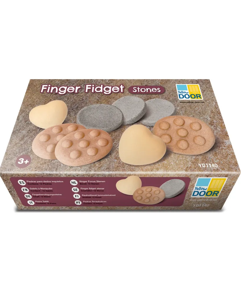 Yellow Door Finger Fidget Stones, Set of 12