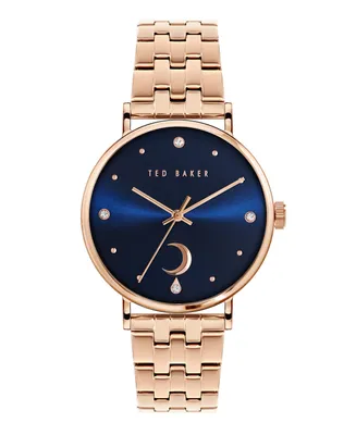 Ted Baker Women's Phylipa Moon Rose Gold-Tone Stainless Steel Bracelet Watch 37mm - Rose Gold