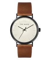 Ted Baker Men's Phylipa Tan Leather Strap Watch 43mm