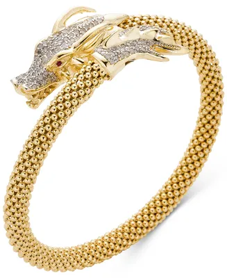 Diamond Dragon Bypass Bracelet (1 ct. t.w.) in 14k Gold over Sterling Silver