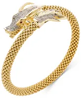 Diamond Dragon Bypass Bracelet (1 ct. t.w.) in 14k Gold over Sterling Silver