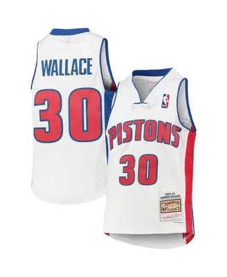 Big Boys Mitchell & Ness Rasheed Wallace White Detroit Pistons 2003-04 Hardwood Classics Swingman Jersey
