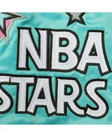 Men's Mitchell & Ness Teal Big and Tall 1996 Nba All-Star Game Hardwood Classics Satin Full-Snap Jacket