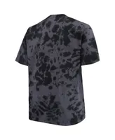 Men's Black Phoenix Suns Big and Tall Marble Dye Tonal Performance T-shirt