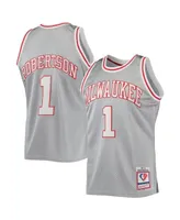 Men's Mitchell & Ness Oscar Robertson Silver Milwaukee Bucks 75th Anniversary 1971-72 Hardwood Classics Swingman Jersey