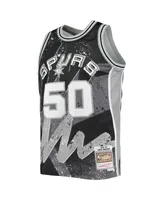 Men's Mitchell & Ness David Robinson Black San Antonio Spurs Hardwood Classics 1998-99 Hyper Hoops Swingman Jersey