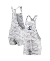 Women's Concepts Sport Gray Detroit Tigers Camo Overall Romper