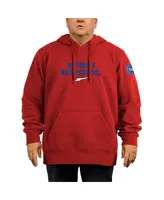 Men's New Era Red Detroit Pistons 2021/22 City Edition Big and Tall Pullover Hoodie