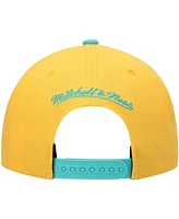 Men's Mitchell & Ness Yellow San Antonio Spurs Hardwood Classics Snapback Hat